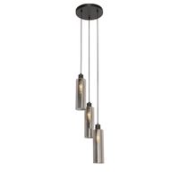 lampara colgante vidrio negro
