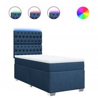 cama tapizada 200x100x1505 cm tejido - azul