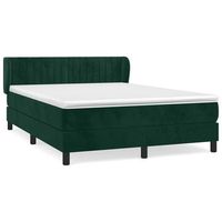 cama tapizada 193x147x88 cm terciopelo - verde