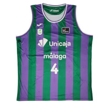 Camiseta Tyler Kalinoski Unicaja Malaga Primera Equipación Liga Endesa 2025 Joma