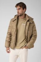 chaqueta acolchada con monograma