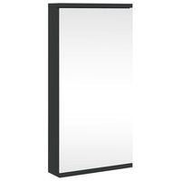 mueble de bano  armario de bano de esquina con espejo negro 30x24x60 cm