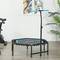 trampolin de fitness sportnow acero plastico 114x114x132 cm azul