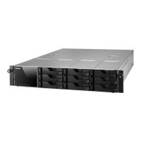 servidor nas rack 2u asustor 9 bahias intel atom 1gb ddr3 sata iii hot-swap raid redundante