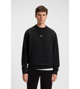 BOSS para hombre. 50514541 Sudadera WeSmallcrew negro (L), Casual, Algodón