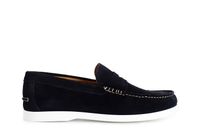 mocasines de ante con suela barco para hombre blue 41
