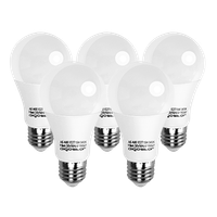 aigostar - 15w bombilla led a60 casquillo gordo e27 luz blanca fria 6400k 1200 lumenes no regulable - pack de 5