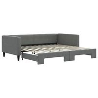 sofa cama  cama para adulto  sofa convertible nido tela gris oscuro 100x200 cm