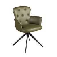 silla giratoria polipiel verde oscuro angel cerda 4192 60x63x86