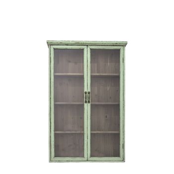 Vitrina de madera verde