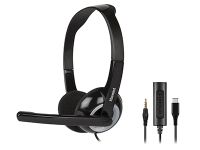 hamlet hheadmus-cj auricular y casco auriculares alambrico diadema oficinacentro de llamadas usb tipo c negro