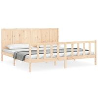 cama matrimonial  cama doble  estructura de cama sin colchon madera maciza de pino 200x200 cm cfw46560