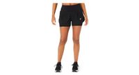 strong asics road pantalones cortos 2 en 1 para mujer 3 5 en  strong  negro