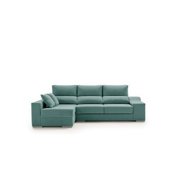 Chaiselongue Con Pufs Y Arcón Amatista Plus 265 Turquesa Izquierda