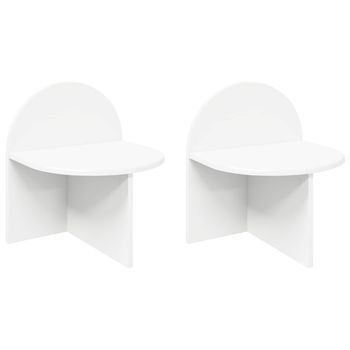 Mesita De Noche 40x35,5x45,5 Cm Madera - Blanco