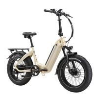bicicleta electrica plegable ttgo f6 boost 250 w 48 v 18 ah 120 km de autonomia neumaticos anchos de 20 blanca