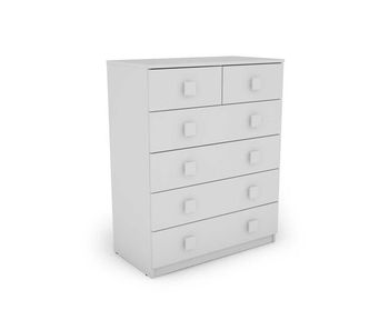 Cómoda auxiliar con 6 cajones seattle blanco - conforama