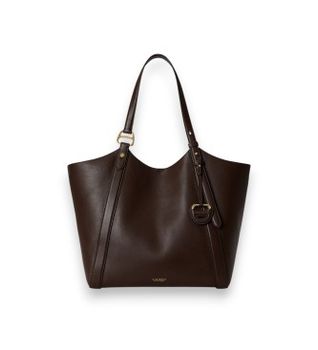 Lauren Ralph Lauren para mujer. 431P18709005 Bolso tote Tasha grande de piel de napa
marrón (OSFA), Casual