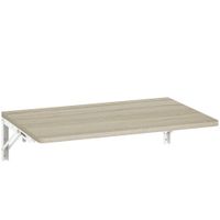 homcom escritorio abatible de pared 60x40 cm escritorio flotante que ahorra espacio con esquinas redondeadas para oficina en casa salon dormitorio cocina roble   aosom espana