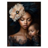 cuadro mujer ccon nino alu dibond 100x75