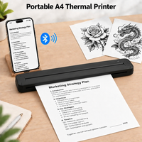 impresora termica portatil a4 inalambrica sin necesidad de tinta con conexion bluetooth y bateria recargable ideal para viajes y la oficina compatible con telefonos y ordenadores portatiles