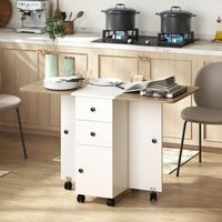 mesa plegable de comedor de melamina homcom 120x60x765 cm blanco