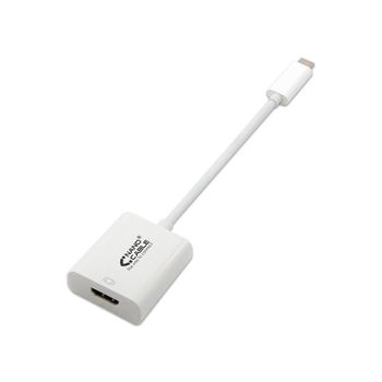Nanocable Cable Conversor USB-C a HDMI 4K Macho/Hembra 15cm Blanco