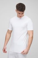 camiseta tall ajustada al musculo con estampado homme blanco