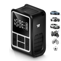 bomba de aire electrica mini west biking 130psi auto-detencion portatil pantalla digital carga tipo-c inflador iluminado