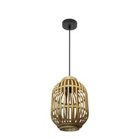 lampara de techo colgante diezma negrobambu natural 24d