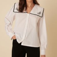 nobodys child bingley cotton-poplin blouse - uk 16