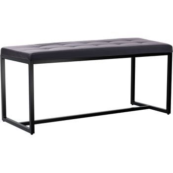 Banco Barci Simil Cuero Negro 40x100x48 Cm Clp