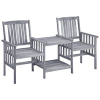 sillas de jardin  silla de exterior  sillon con mesita y cojines madera maciza acacia cfw600548