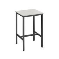 mesa de bar blanco rustico  negro