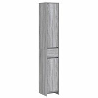 mueble de cuarto de bano sonoma gris 30 x 33 x 190 cm vidaxl
