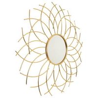 espejo de metal dorado 89x35x89