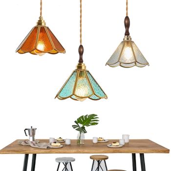 Lámpara de Techo LED Estilo Nórdico Vintage, Lámpara Colgante para Comedor, Sala de Estar, Decoración del Hogar, Lámpara Colgante para Cocina
