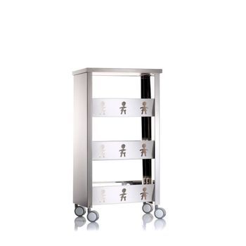 Carrito Auxiliar Con Ruedas, Carro De Almacenamiento Bali Para La Cocina, Oficina O Baño,,acero Inoxidable