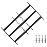 reja de seguridad para ventanas con 3 barandas 3 uds 43-74 cm vidaxl