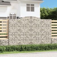 cesta gaviones  gavion para piedras  gavion decorativo forma arco hierro galvanizado 300x50x200220 cm cfw359909