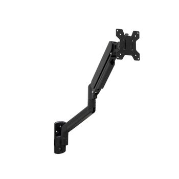 Tooq soporte de pared con brazo articulado para monitor de 13”-34” - piston de gas - giratorio e inclinable - gestion de cables - peso maximo 10kg - vesa 100x100 - color negro