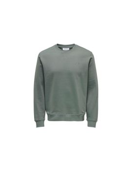 Sudadera Only & Sons Onsdan Unshed Reg Crew Neck Balsam Green Hombre