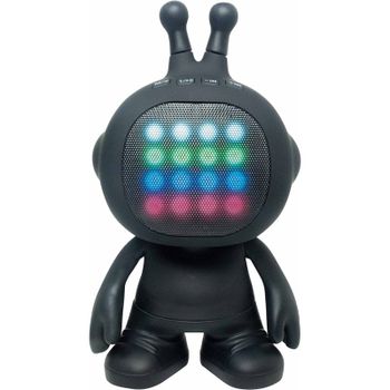 Lexibook iParty Altavoz Bluetooth con Forma de Robot y Efectos Luminosos Negro
