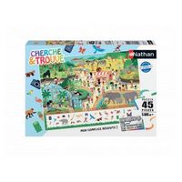nathan puzzle busca y encuentra 45 piezas - en el zoologico