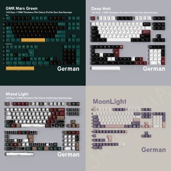 Teclas DE teclado mecánico alemán, perfil DE cereza PBT, juego grande GMK Copy EVA 01, teclas DE sub tinte para teclado mecánico