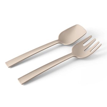Cubiertos de servicio de polipropileno gris mate