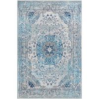 alfombra vintage oriental - 290x200 cm - larel azul