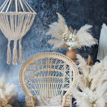 Macrame Large Drop Chandelier Natural