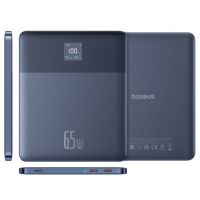 baseus blade2 powerbank cargador para portatil 65w usb-c 12000mah display led negro