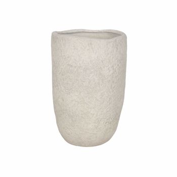 Jarrón para interior en MGO blanco 66,5x44x44
